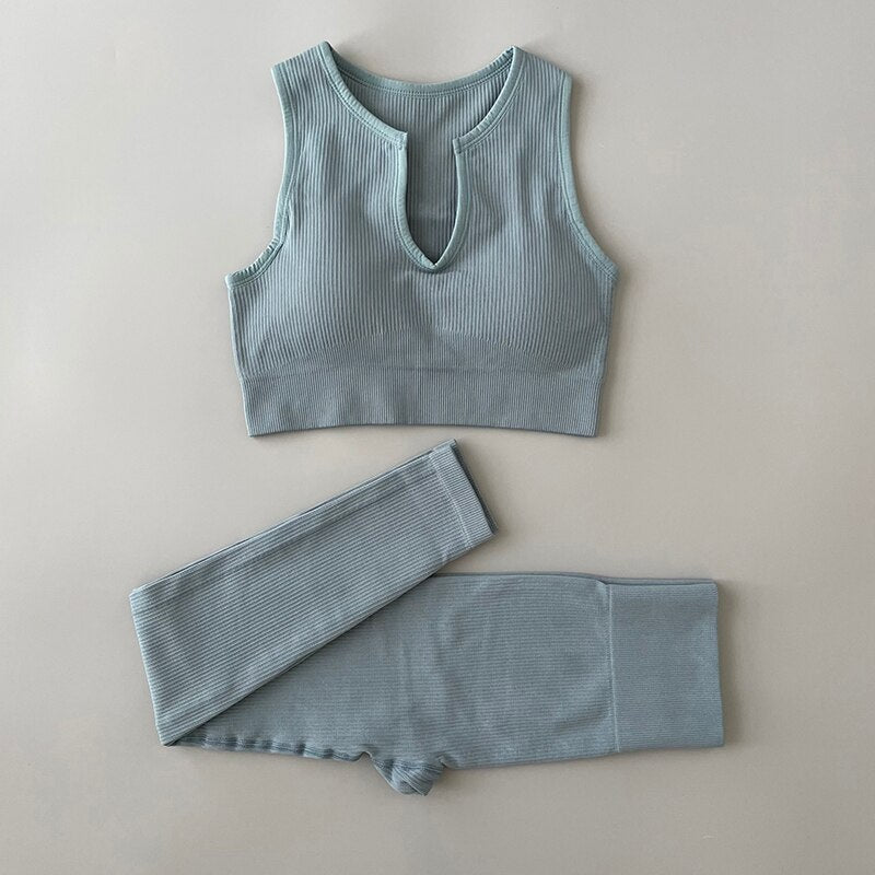 Seamless Yoga Clothing Set Workout Sportswear