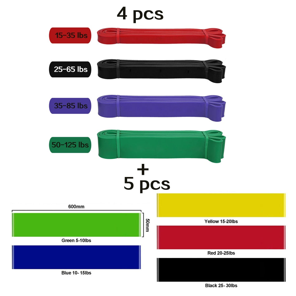 Training Resistance Bands Gym Home Fitness Rubber
