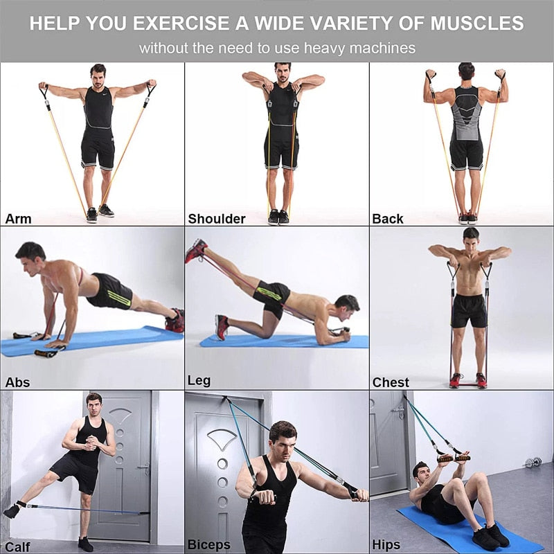 Fitness Latex Resistance Bands Set Fitness Rubber Bands