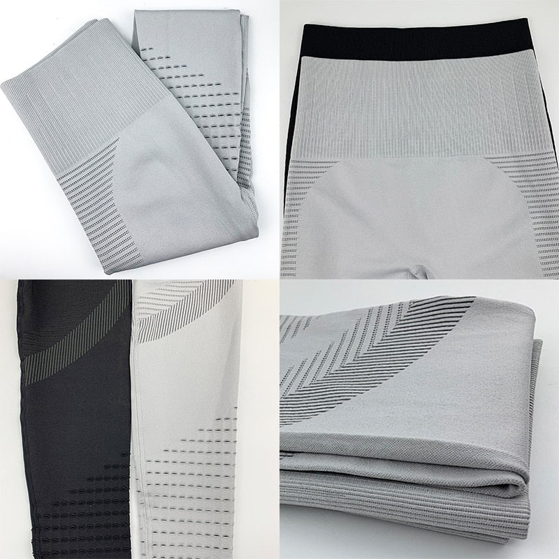 Hollow Yoga Leggings Women High Waist Push Up Sport Pants