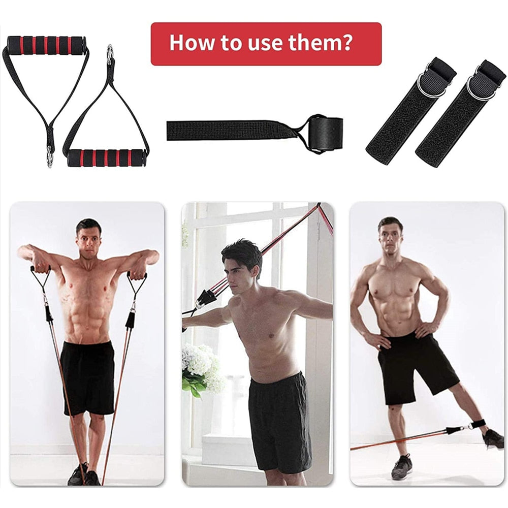 Yoga Loop Latex Resistance Bands Set Rubber Exercise