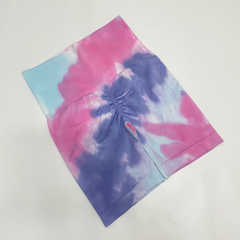 New Tie Dying Seamless High Waist Leggings Trousers