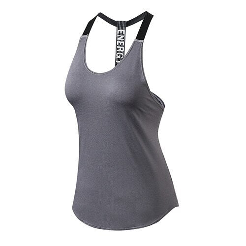 Quality 15% spandex Fitness Sports Yoga Shirt Quickly Dry