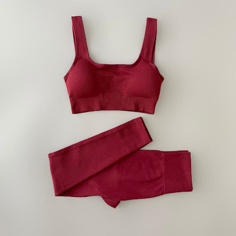Seamless Yoga Clothing Set Workout Sportswear