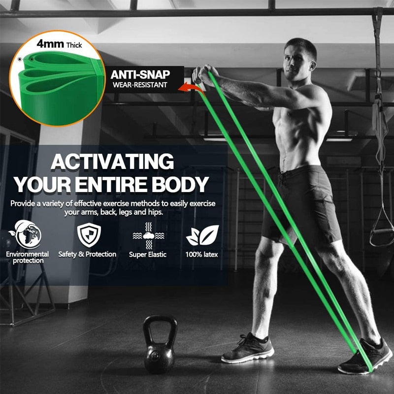 Training Resistance Bands Gym Home Fitness Rubber