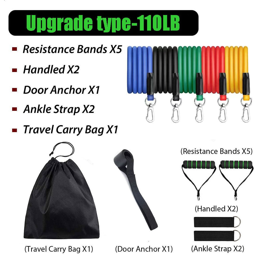Resistance Bands Set Exercise Yoga Tube Pull Rope