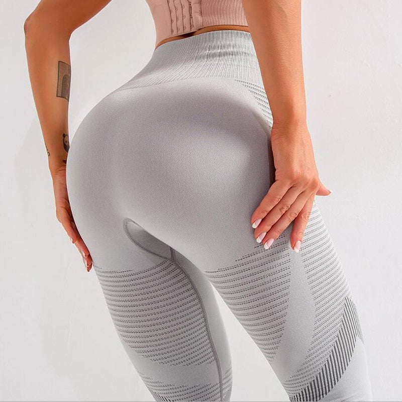 Hollow Yoga Leggings Women High Waist Push Up Sport Pants