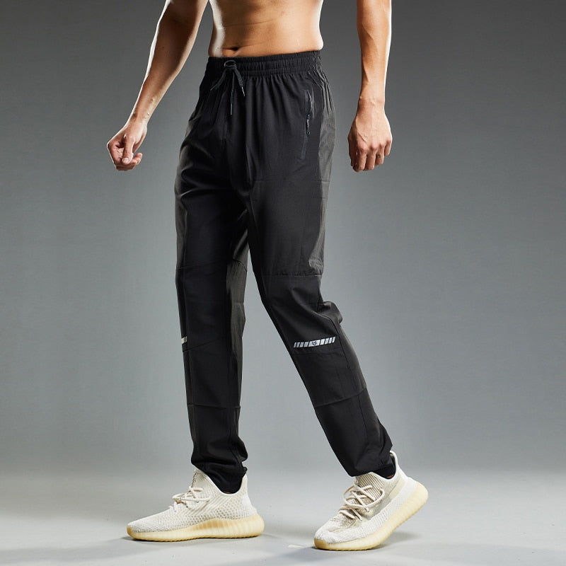 Quick Drying Sport Pants Men Running Pants With Zipper