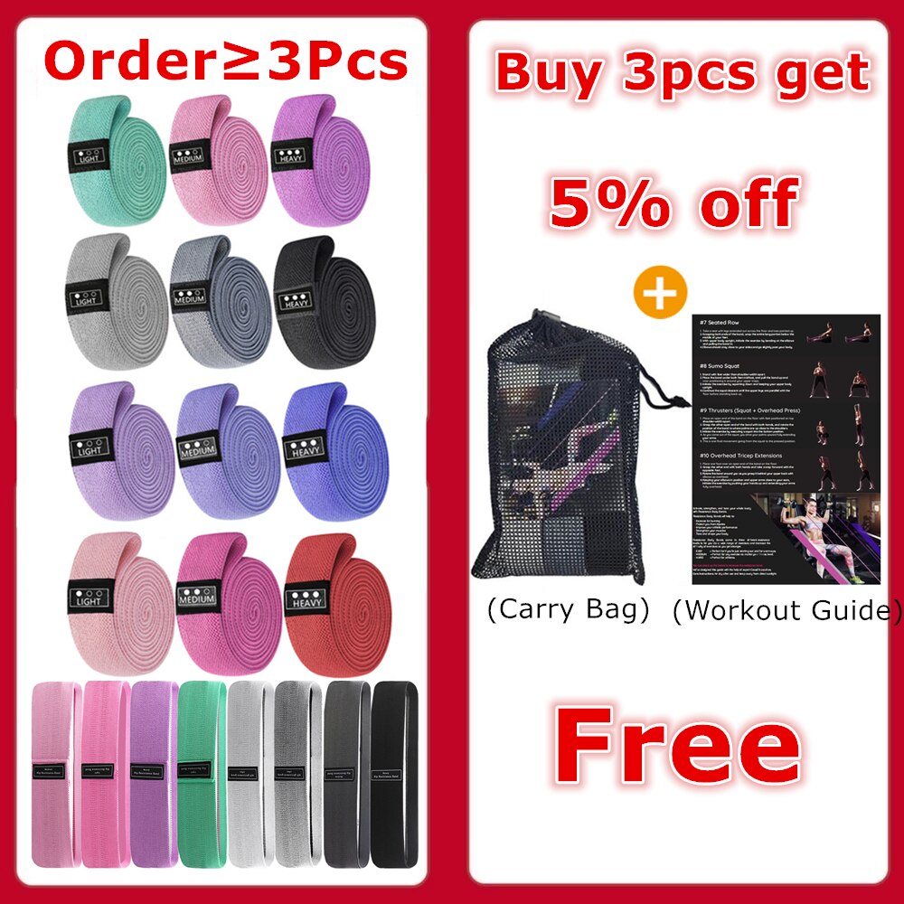 Long Resistance Loop Band Set Unisex Fitness Yoga