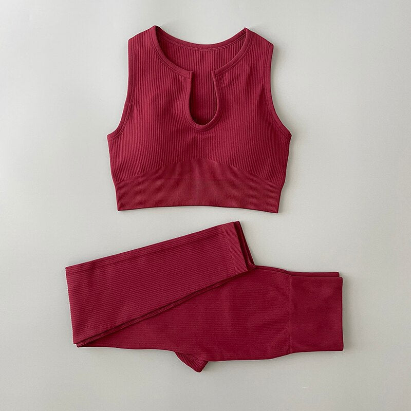 Seamless Yoga Clothing Set Workout Sportswear