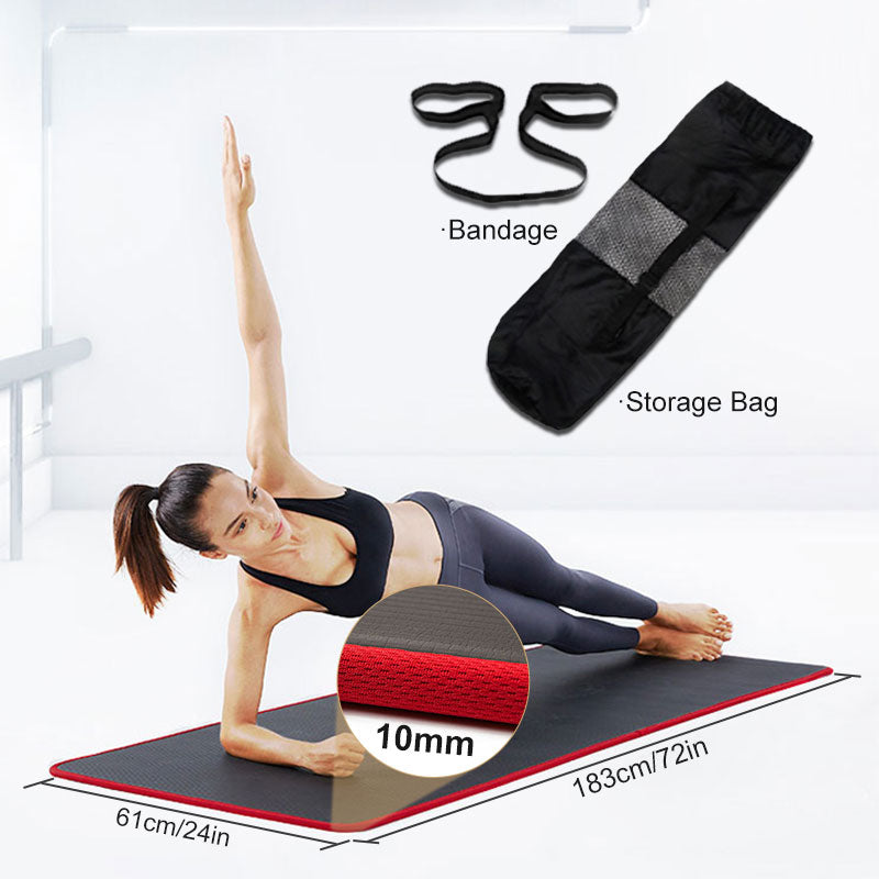 10mm Non-Slip Yoga Mat Thickened NBR Gym Mats