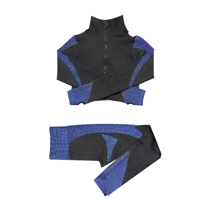 Yoga set seamless women sportswear yoga coat