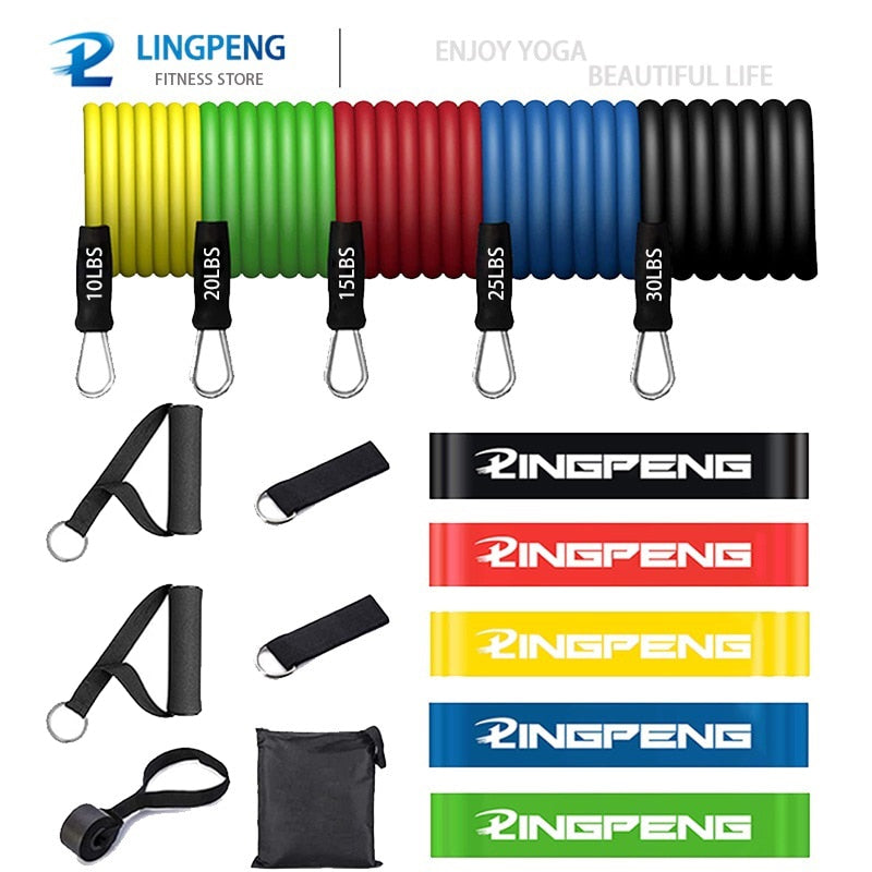 Resistance Bands Set 7 Piece Exercise Band Portable