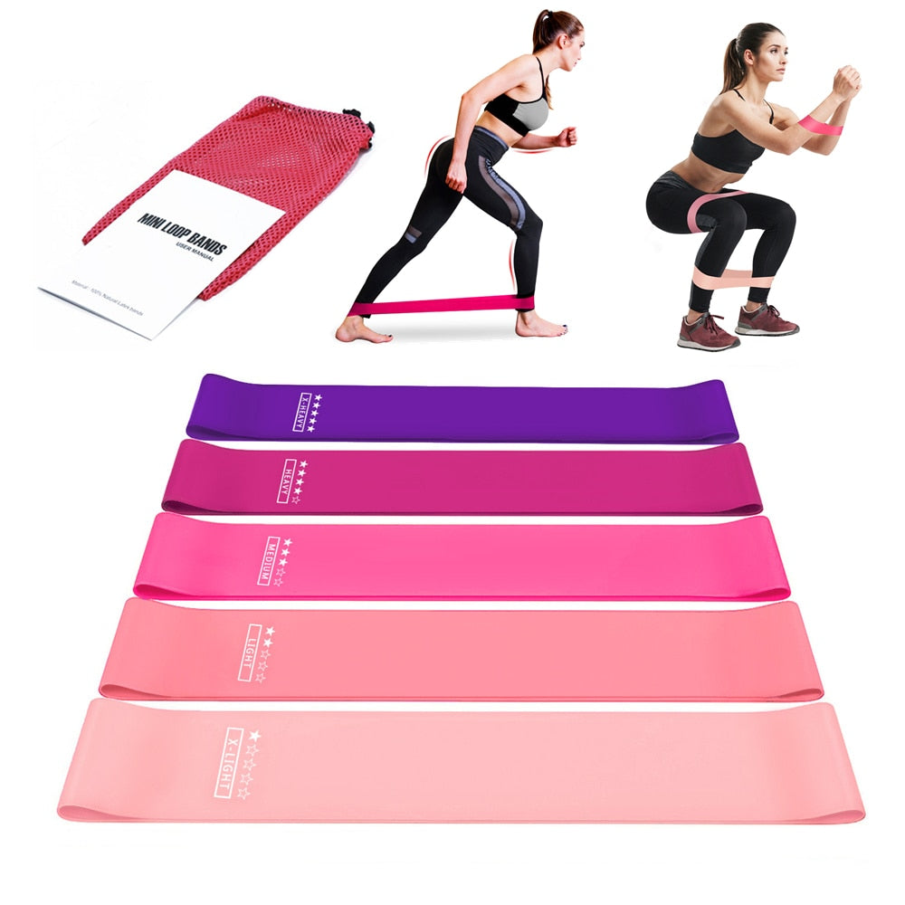Yoga Loop Latex Resistance Bands Set Rubber Exercise