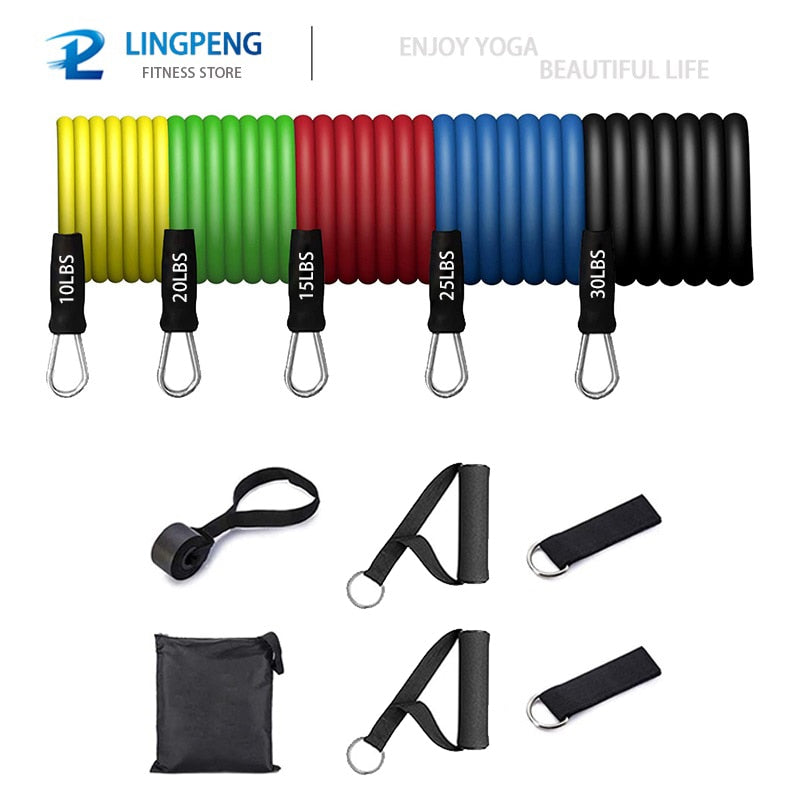 Resistance Bands Set 7 Piece Exercise Band Portable