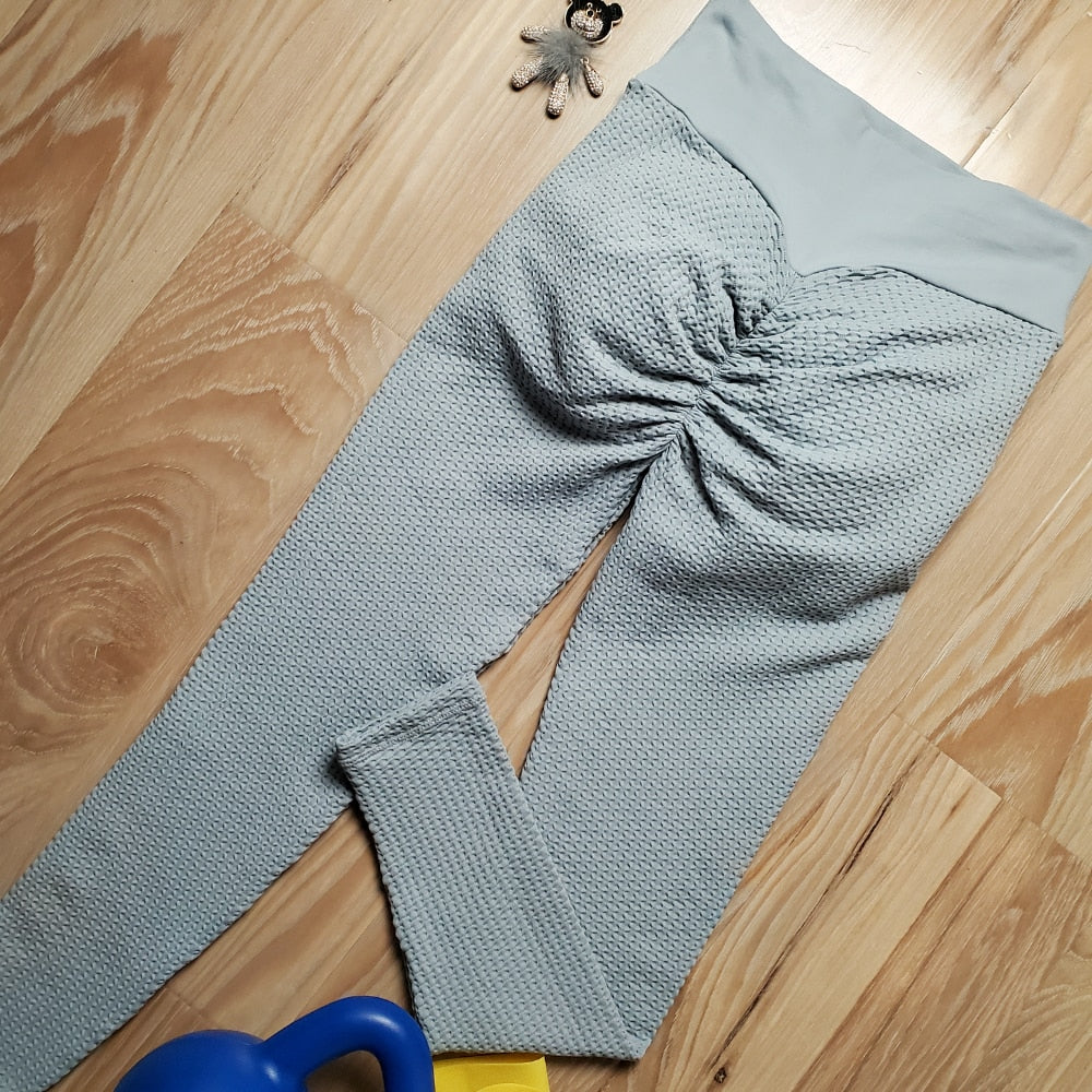 Sexy Seamless Textured Scrunch Bum Leggings Squat