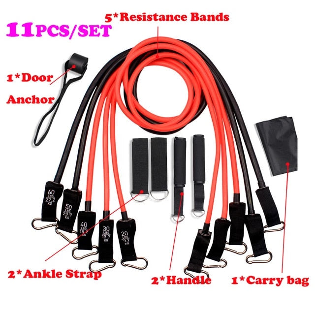 Yoga Loop Latex Resistance Bands Set Rubber Exercise