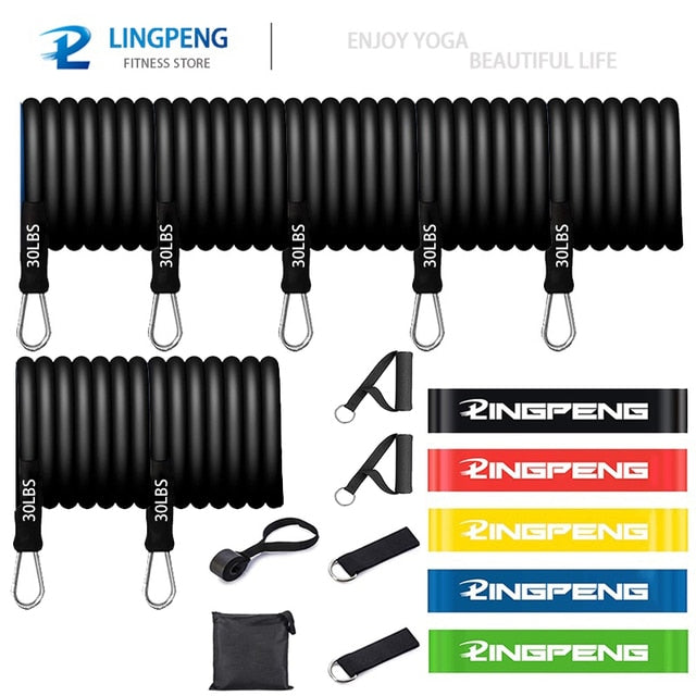 Resistance Bands Set 7 Piece Exercise Band Portable