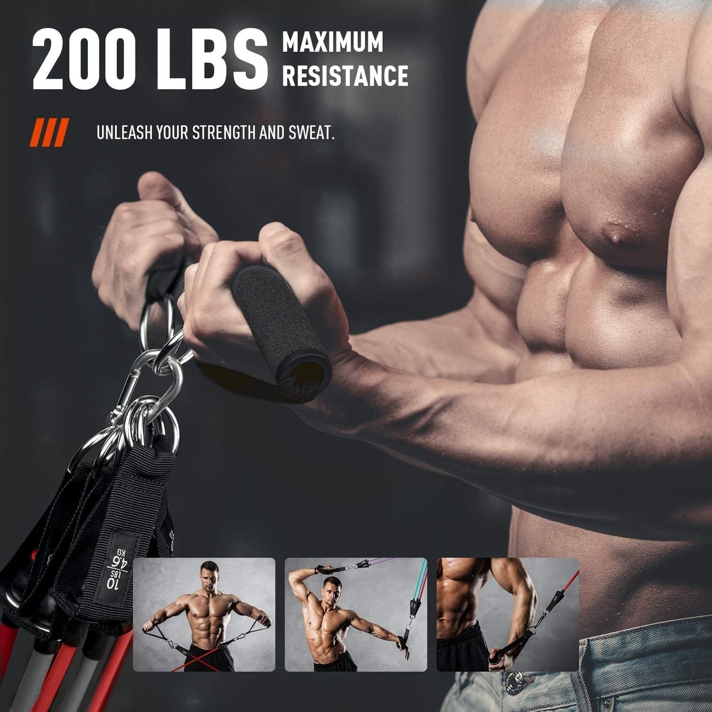 Yoga Loop Latex Resistance Bands Set Rubber Exercise