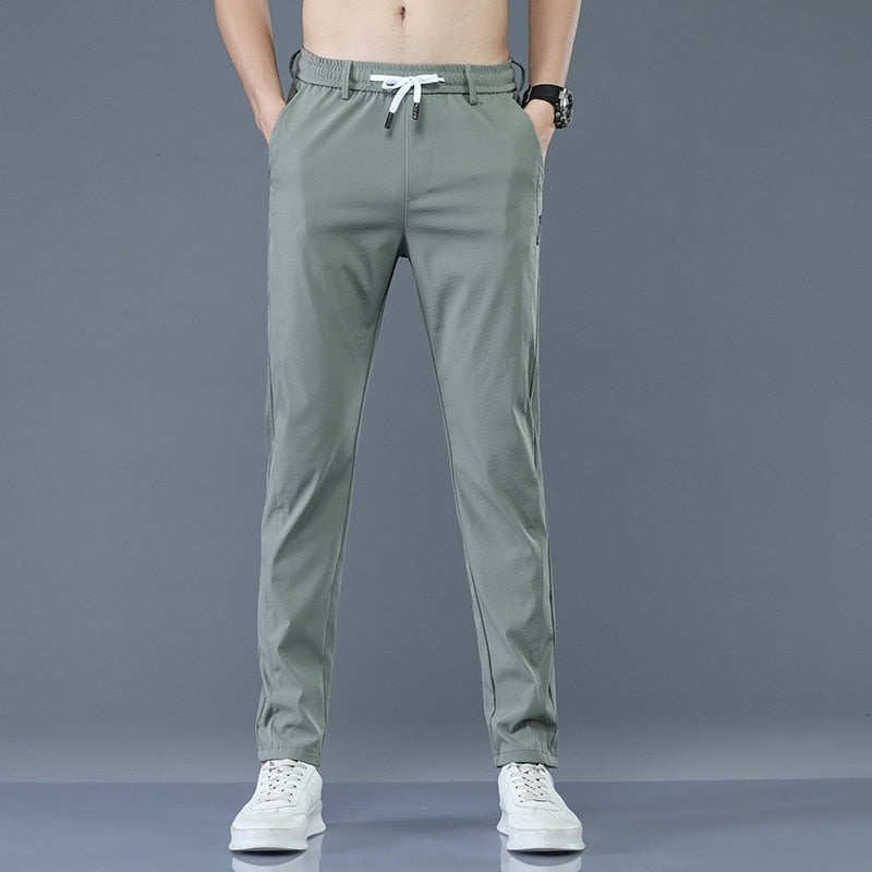 Casual Pants Thin Soft Elasticity Lace-up