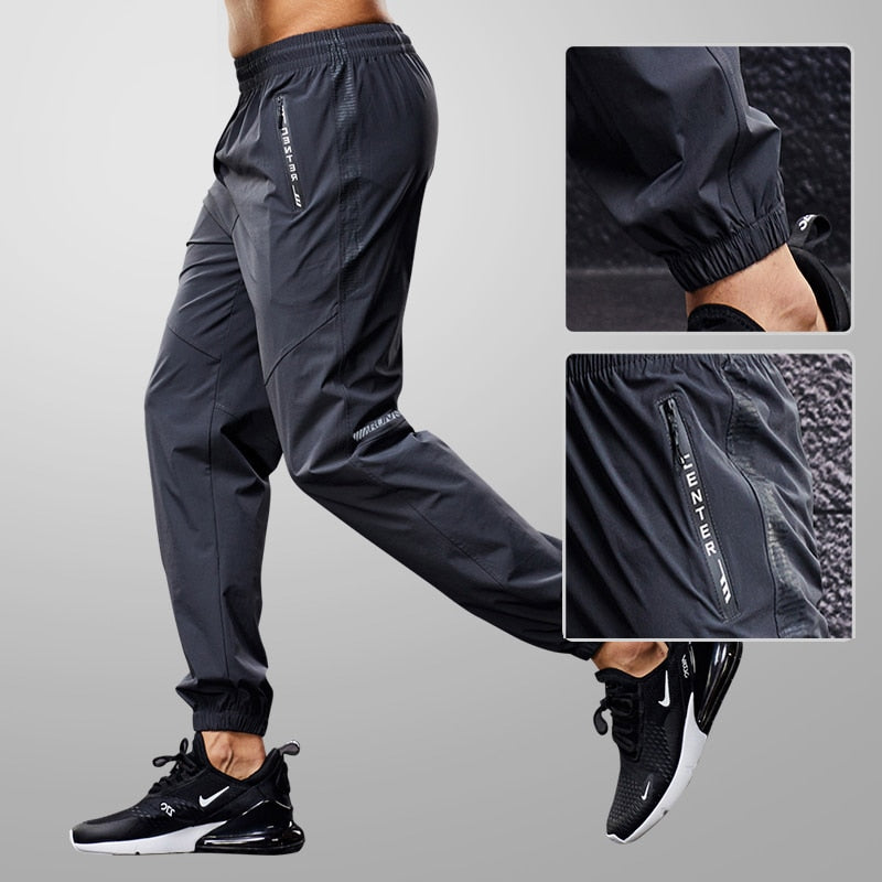 Quick Drying Sport Pants Men Running Pants With Zipper