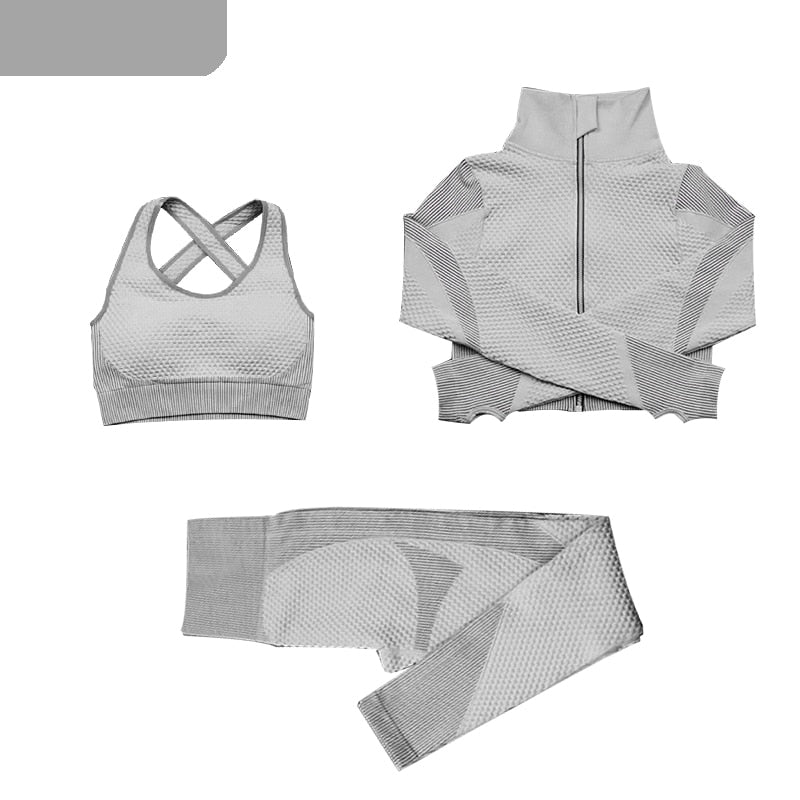Yoga set seamless women sportswear yoga coat