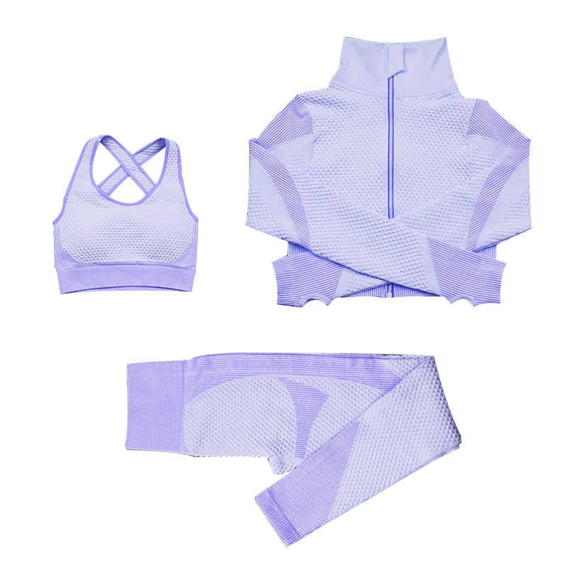 Yoga set seamless women sportswear yoga coat