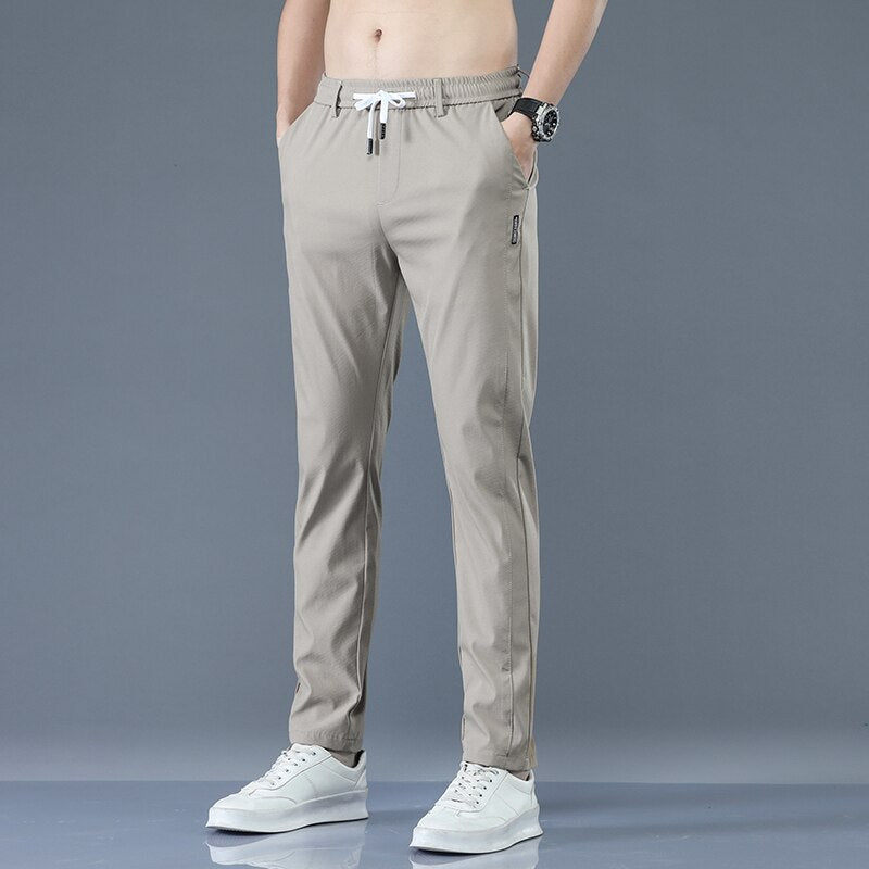 Casual Pants Thin Soft Elasticity Lace-up