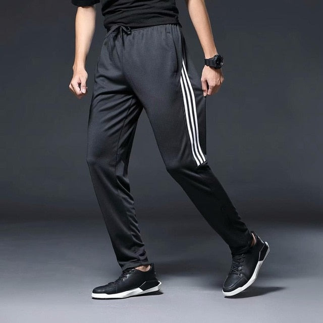 Men Sports Running Pants zipper Pockets Athletic