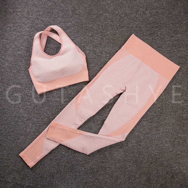 Sport Suit Woman Seamless Running Tracksuit