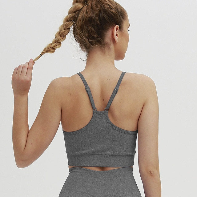 2 Piece Seamless Yoga Set Solid High Waisted