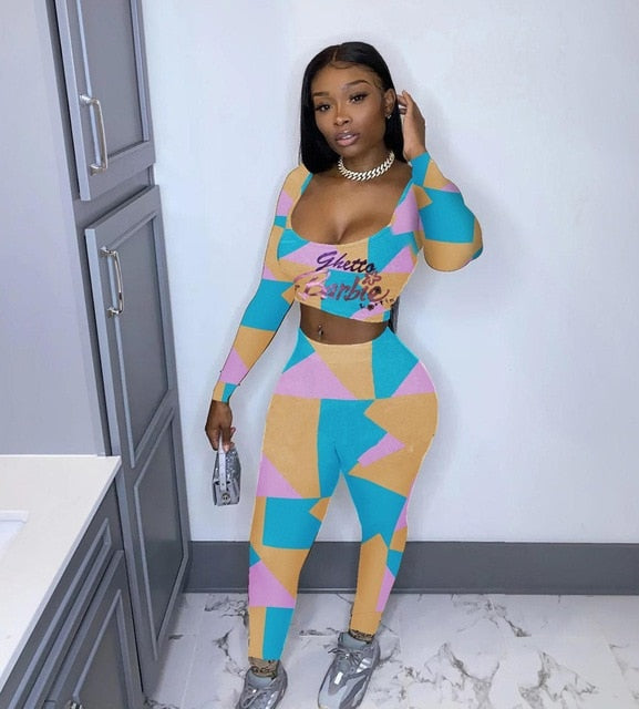 Skittles Candy Booty Two Piece Set Women Top
