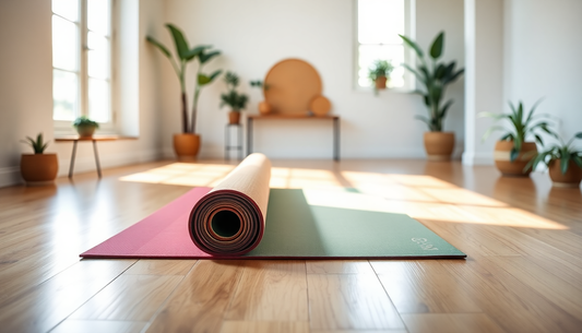 Cork Rubber Body Position Line Yoga Mat Durable Thickening Sweatproof  GymFromHouse.com Gym and Fitness Store at Gym From House