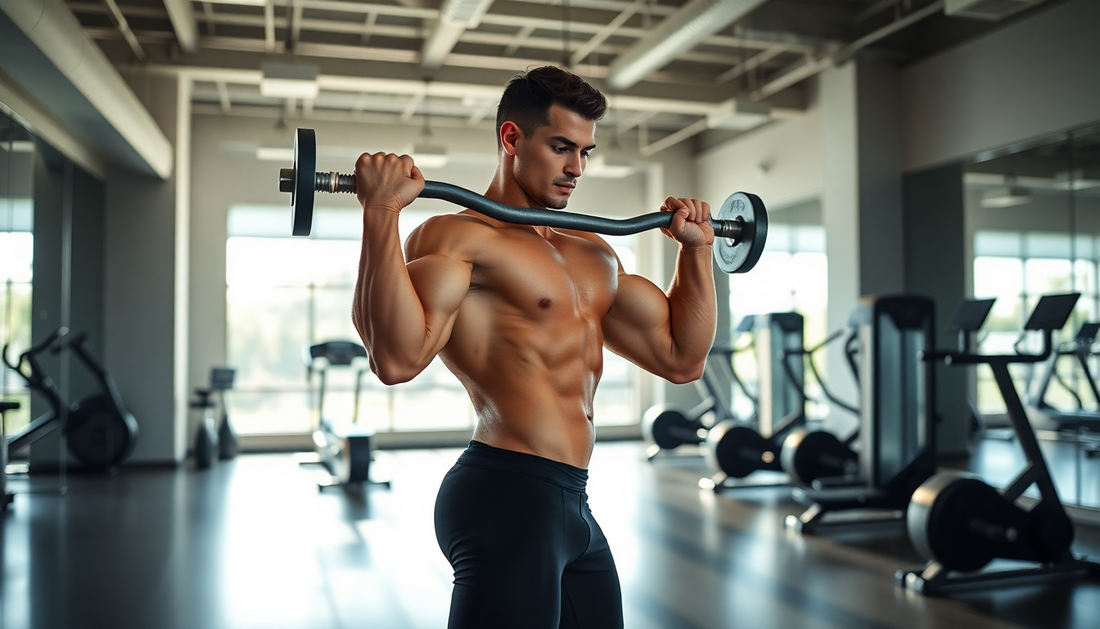 Unlock Your Fitness Potential with the Indoor Men's Fitness Curved Bar Barbell from GymFromHouse.com