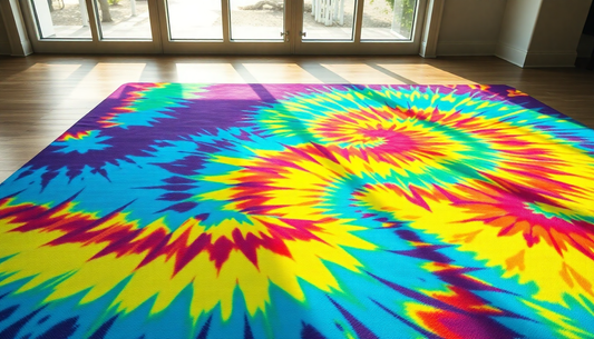 Elevate Your Home Yoga Practice with the Perfect Tie-Dyed Natural Rubber Yoga Mat from GymFromHouse.com
