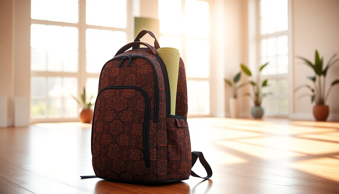 Printed Backpack Yoga Mat Organizer - The Perfect Companion for Your Home Gym