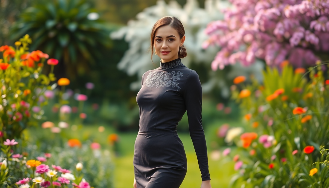 Spring Women's New High-neck Embroidery Slim Fitness Jumpsuit - GymFromHouse.com Gym and Fitness Store