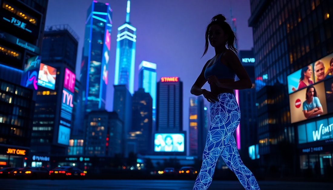 Women's Fitness Night Glowing Leggings - GymFromHouse.com Gym and Fitness Store