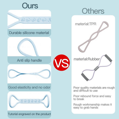 8-character Puller 8-character Silicone Yoga Loop Resistance Bands