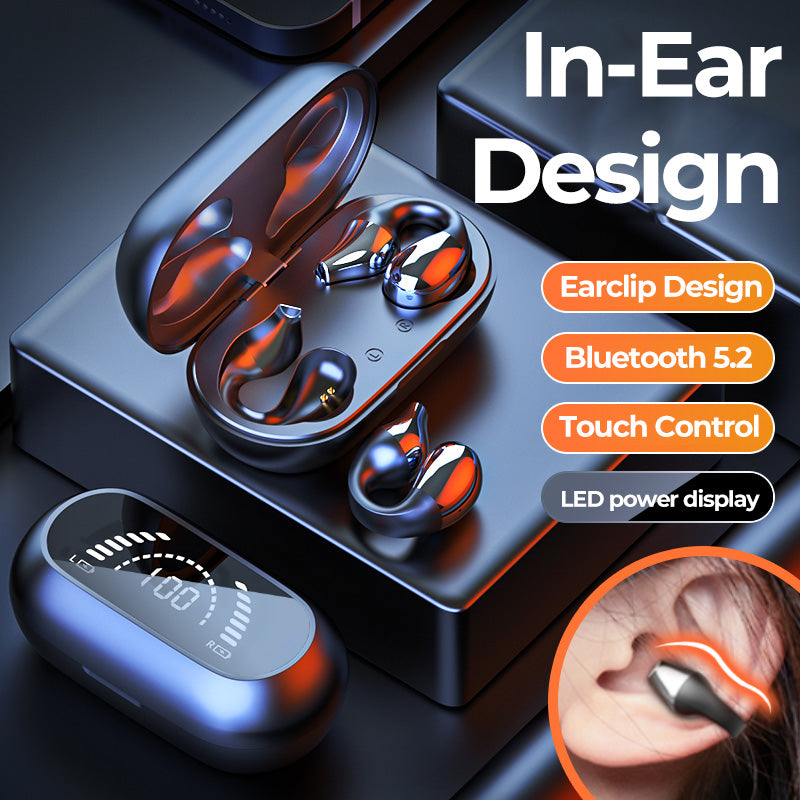 Ear Clip Bone Conduction Handsfree Sports Headset