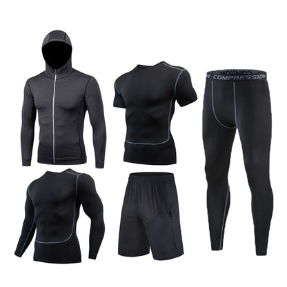 Sports Suit Men's Long-sleeved Trousers Gym Suit Running Training