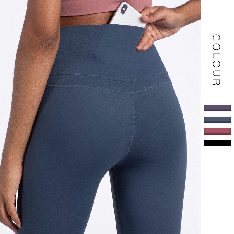 Sports Leggings Nude Feeling Pocket Lulu Yoga Fitness Pants