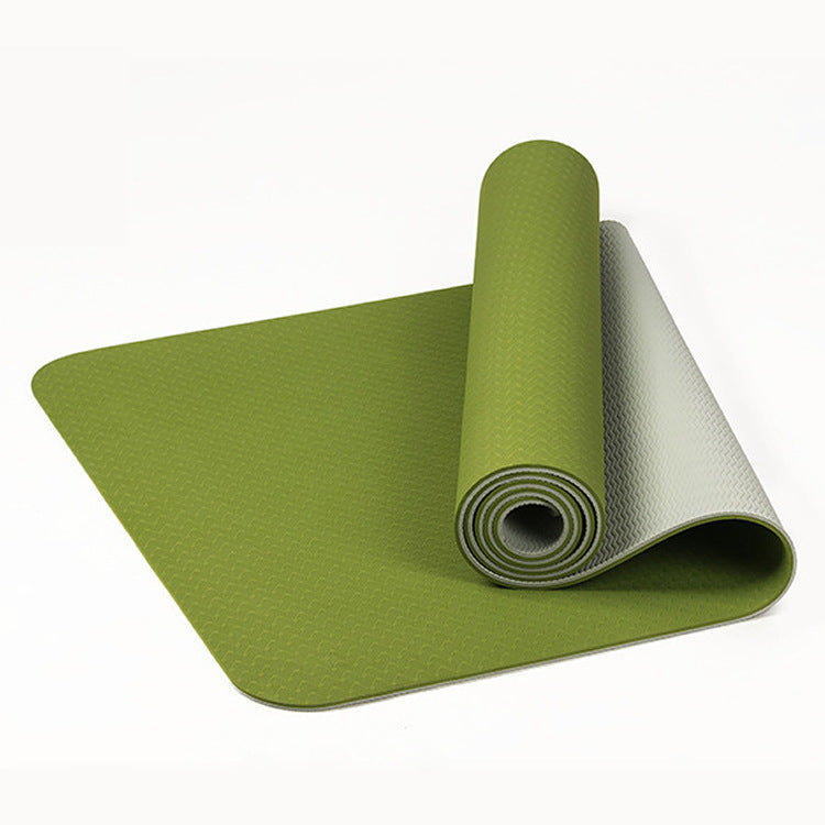 Yoga Mat Thickened 8mm Two-color Lengthened Yoga Mat 18361 Thick 8mm