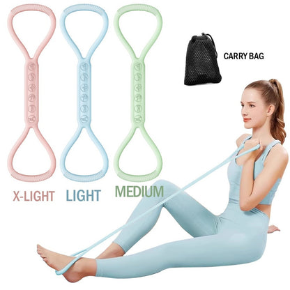 8-character Puller 8-character Silicone Yoga Loop Resistance Bands