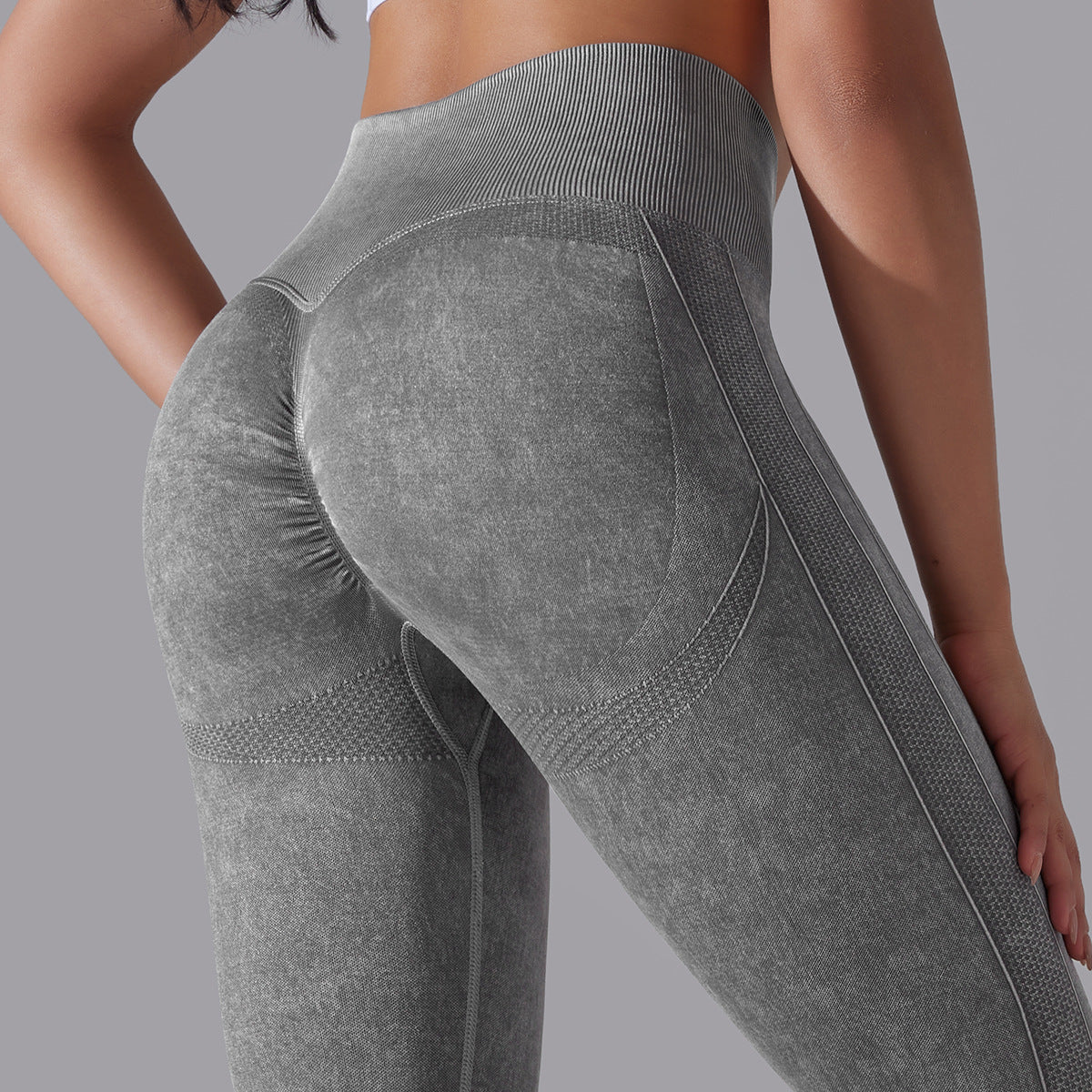 Knitted Seamless Yoga Pants Running Sports Fitness