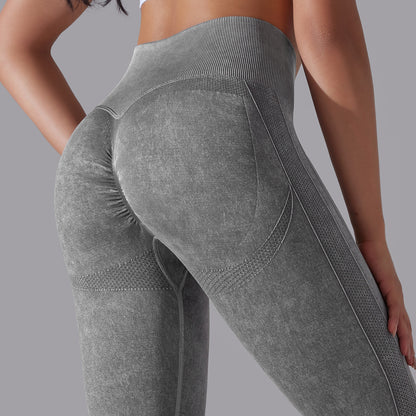 Knitted Seamless Yoga Pants Running Sports Fitness
