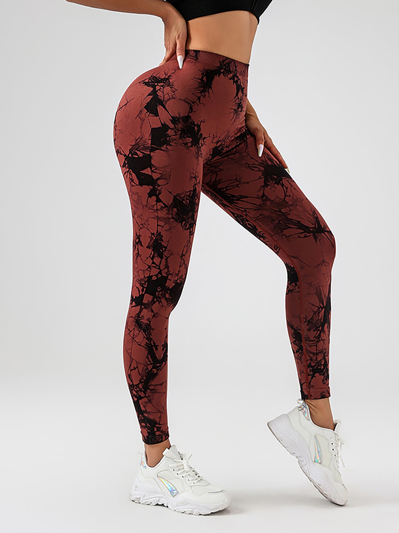 Tie Dye Slimming Yoga Leggings, Butt Lifting High Stretch