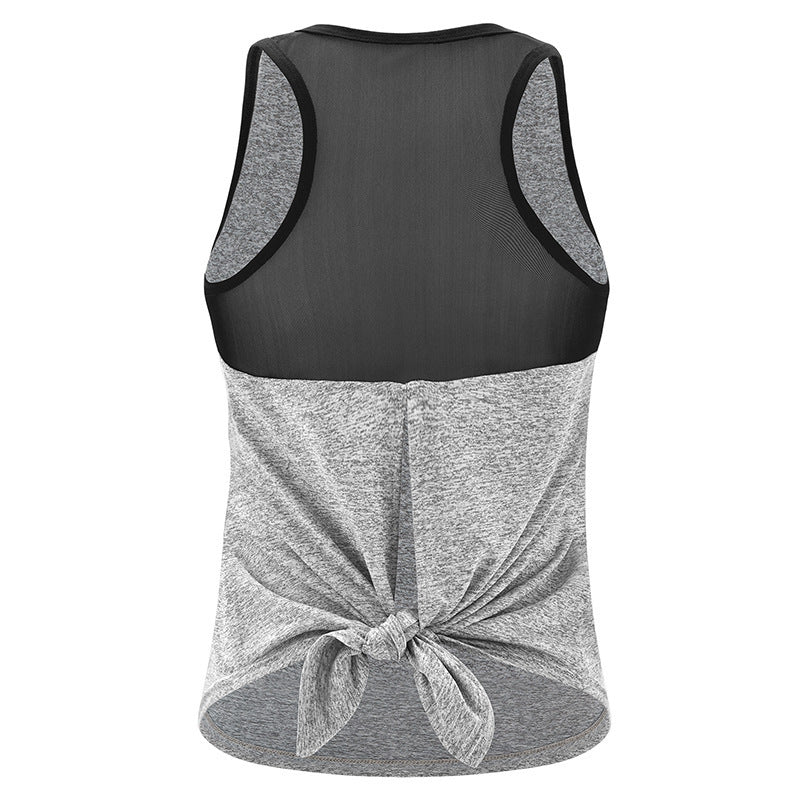 Sports vest split mesh breathable yoga wear