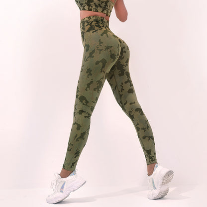 Fashion Camouflage Print Yoga Pants High Waist Seamless Leggings