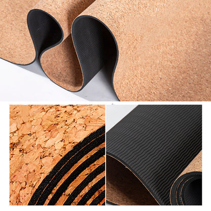 TPE Cork Yoga Mat Tasteless Non-slip Beginner Yoga Gym Mat Thicken